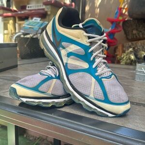 Nike Men's White/Blue Air Max Lace Up Athletic Shoes 487982 - 12 2011